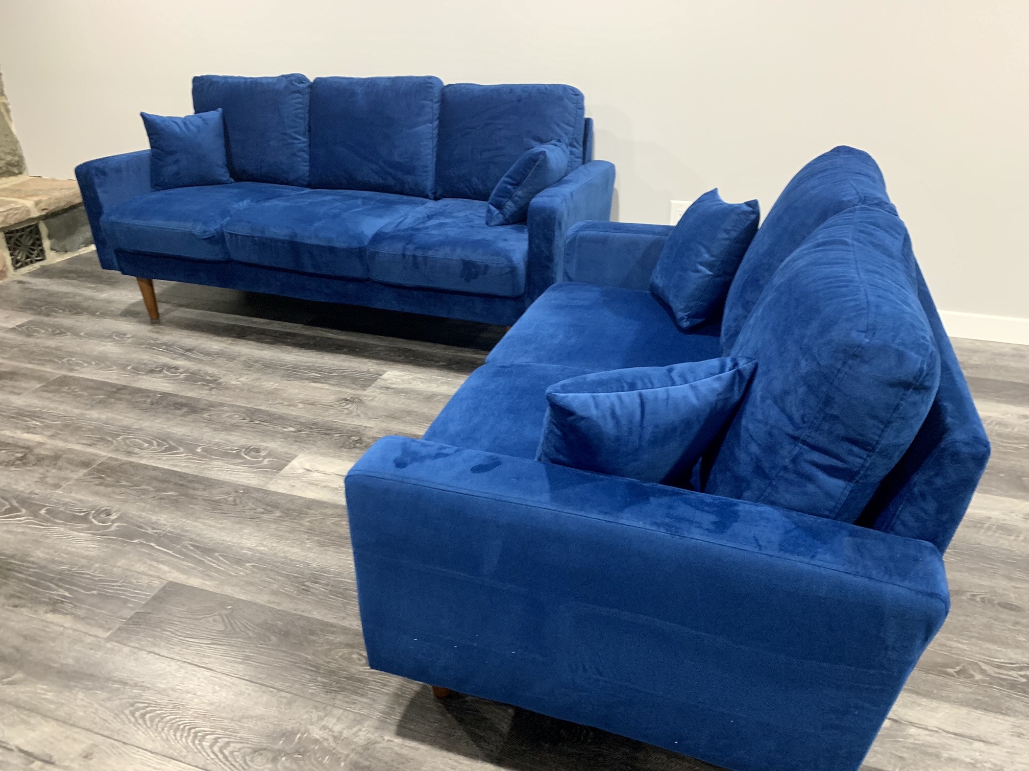 LOA7011 Blue, 2 pc Sofa City Furniture