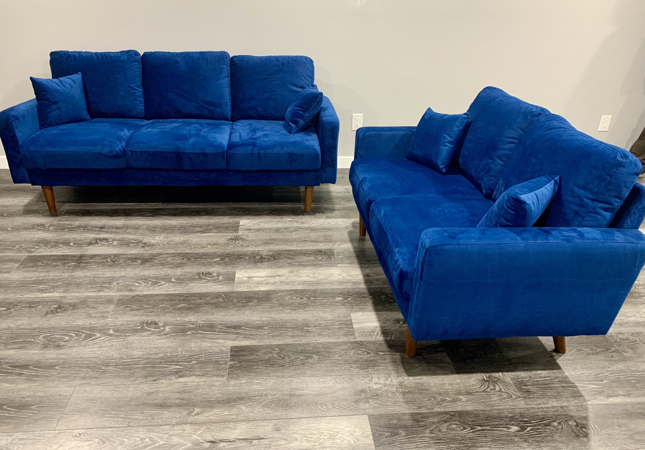 LOA7011 Blue, 2 pc Sofa City Furniture